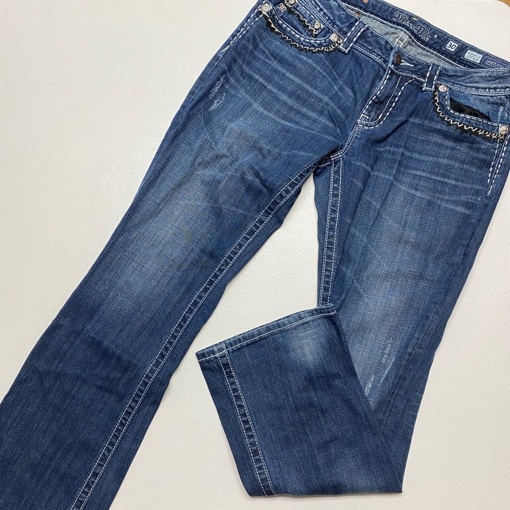 Miss Me Embellished Easy Boot Jeans in DK 26B (Dark Wash) Size 30 EUC